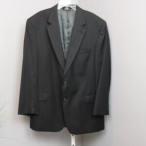 Jos. A. Bank Men’s Pinstripe Blazer – Size 44R – Two Button Wool Blend Jacket